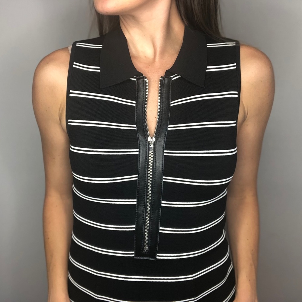 ALC Striped Dress with Collar